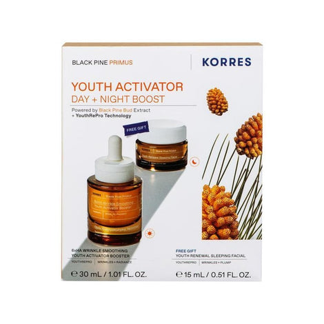 Black Pine Primus 6xHA Wrinkle Smoothing Youth Activator Booster + FREE GIFT Black Pine Primus Youth Renewal Sleeping Facial 15ml