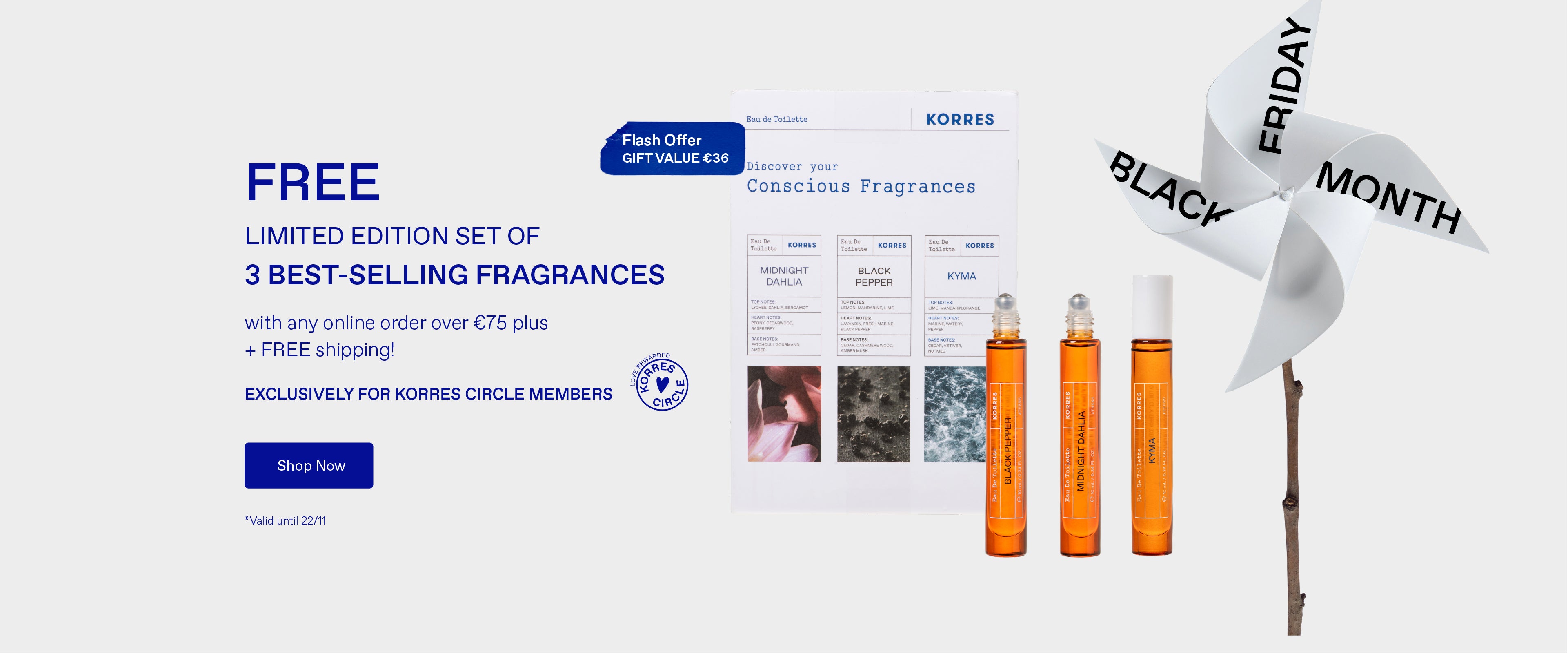 FREE 3 Best-Selling Vial Fragrances with online orders over 75€