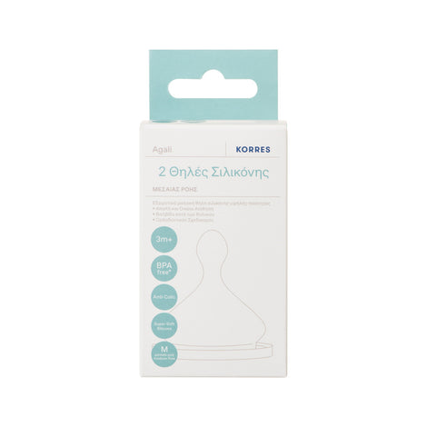 2 Silicone Teats Medium Flow