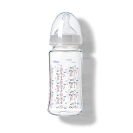 Glass Feeding Bottle With Slow Flow Silicone Teat 0M+