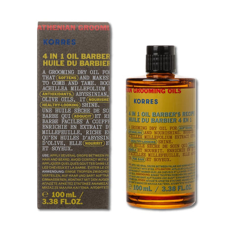 Αthenian Grooming 4 in 1 Oil Barber's Recipe