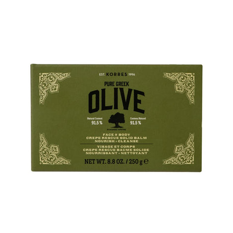 Pure Greek Olive Crepe Rescue Solid Balm Soap Face + Body 250g