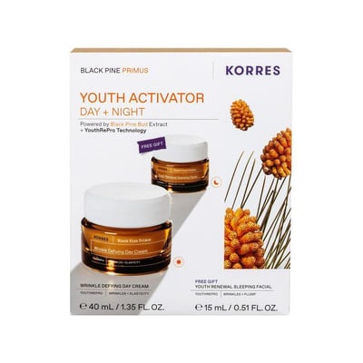 Black Pine Primus Wrinkle Defying Day Cream 40ml + FREE GIFT Black Pine Primus Youth Renewal Sleeping Facial 15ml