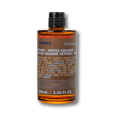 Αthenian Grooming Vetiver + Spices Eau de Cologne 100ml